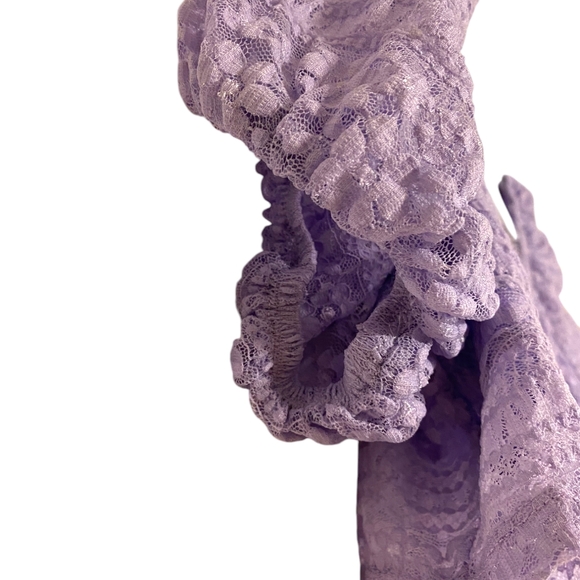 SHEIN Purple Lavender Off-Shoulder Lace Crop Top - Size XL 💜 - Picture 5 of 9